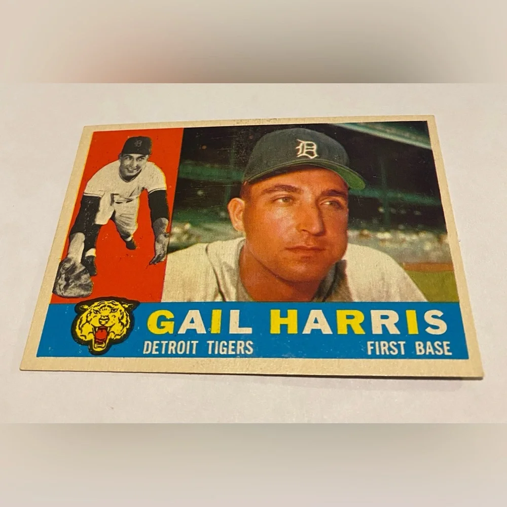Gail Harris 1960 Topps Baseball Card # 152 Detroit Tigers Vintage Collectible